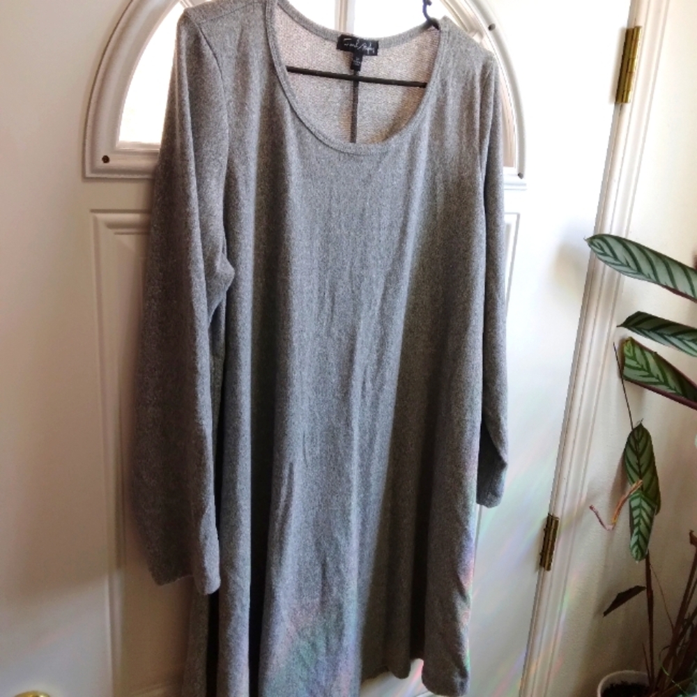 French Atmosphere Knit Dress,  2X